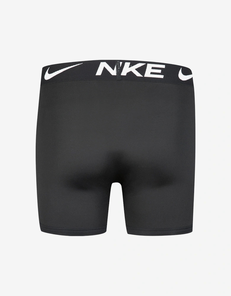 Boys Essential Micro 3 Pack Boxer Shorts Set in Black