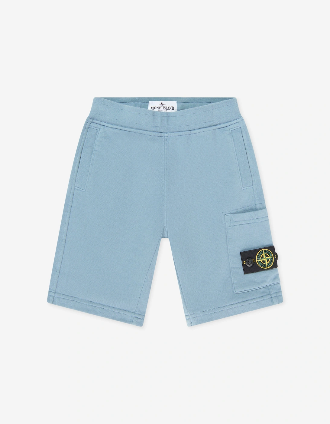Stone Island Boys Multi Logo Pocket Shorts  Blue - Size 4 Years Kids