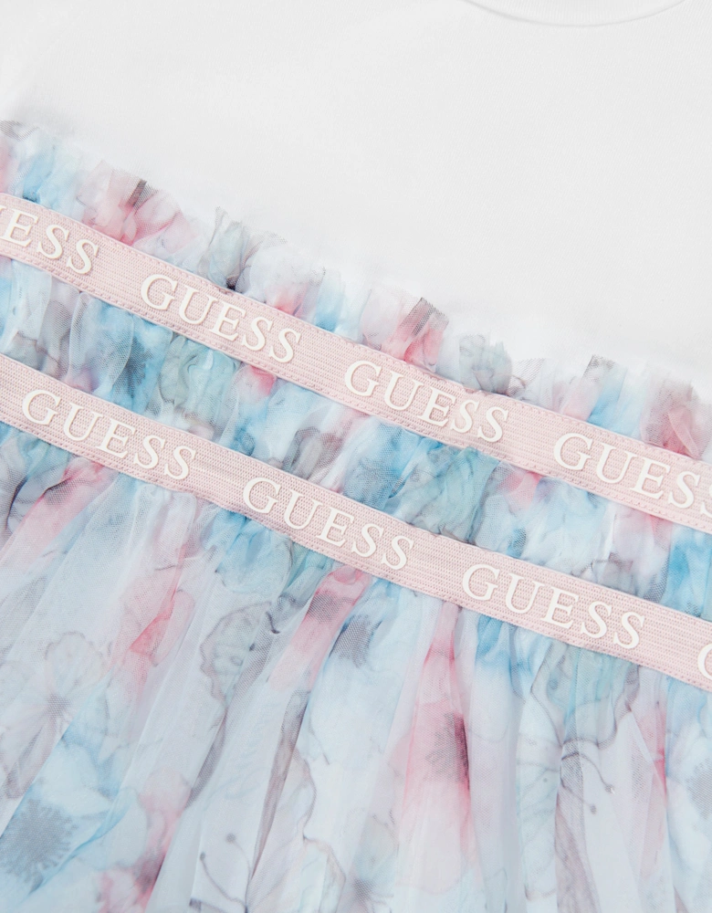 Baby Girls Butterfly Collage Dress in Blue