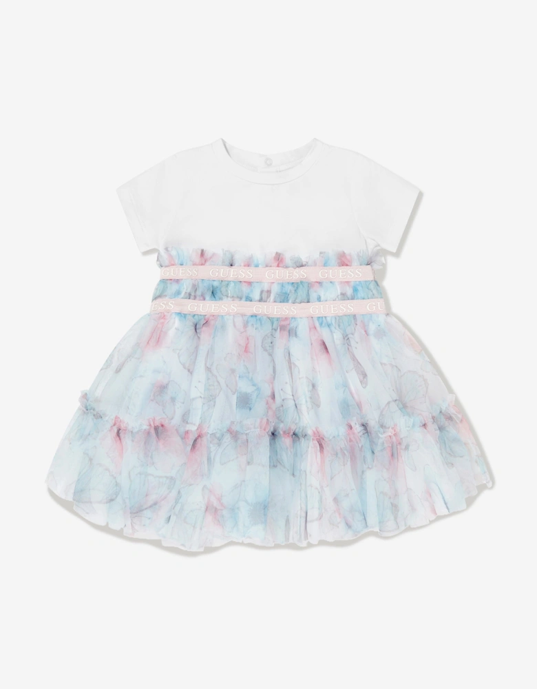 Baby Girls Butterfly Collage Dress in Blue