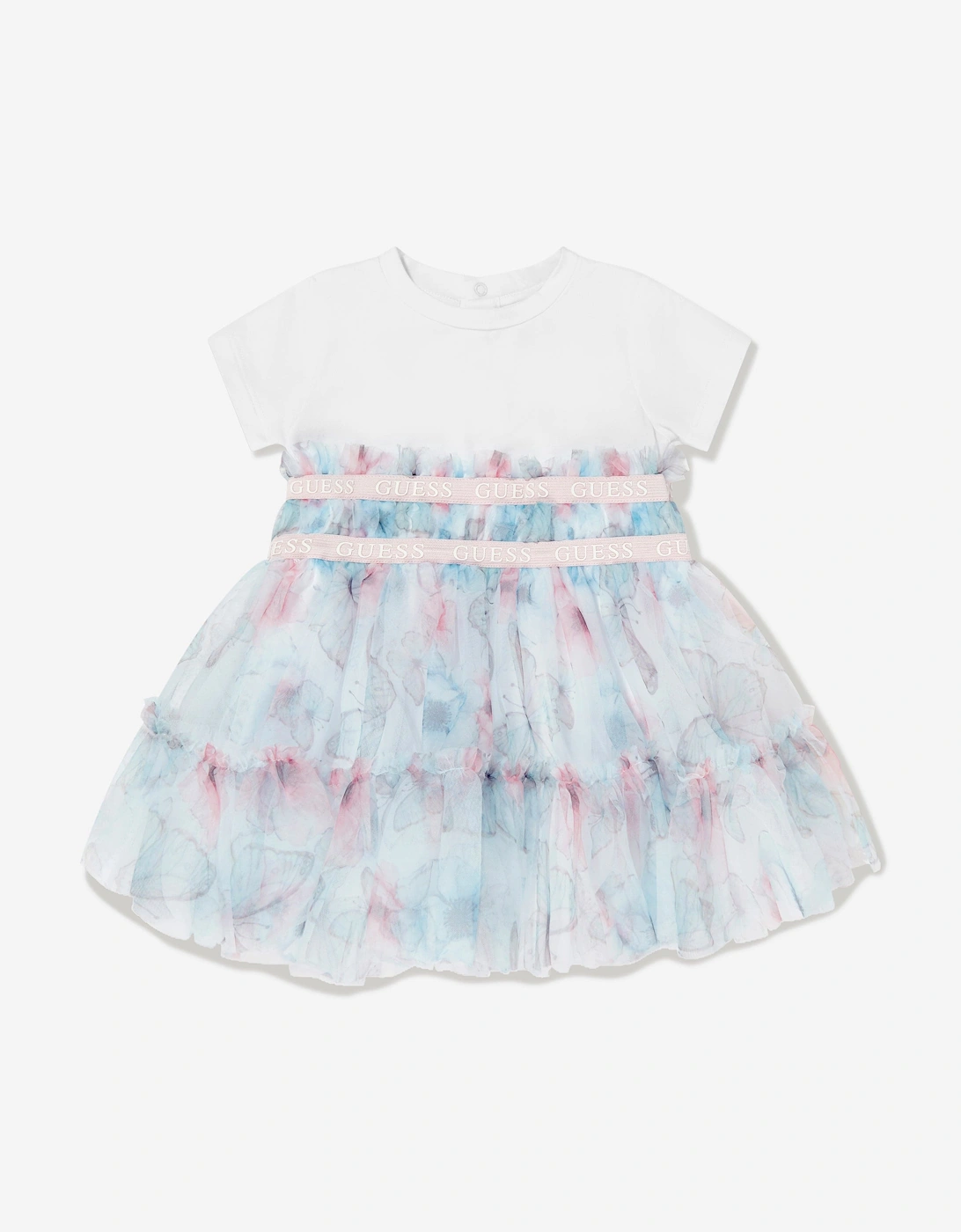 Baby Girls Butterfly Collage Dress in Blue