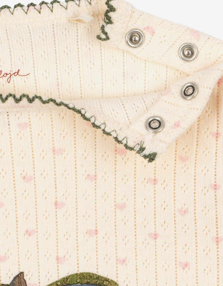 Konges Sløjd Baby Girls Minnie Bodysuit in Ivory