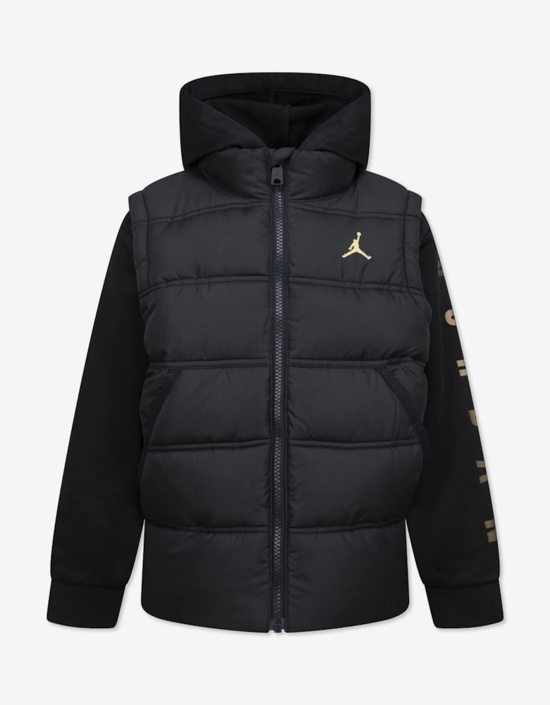 Jordan Boys 2-Fer Jacket in Black