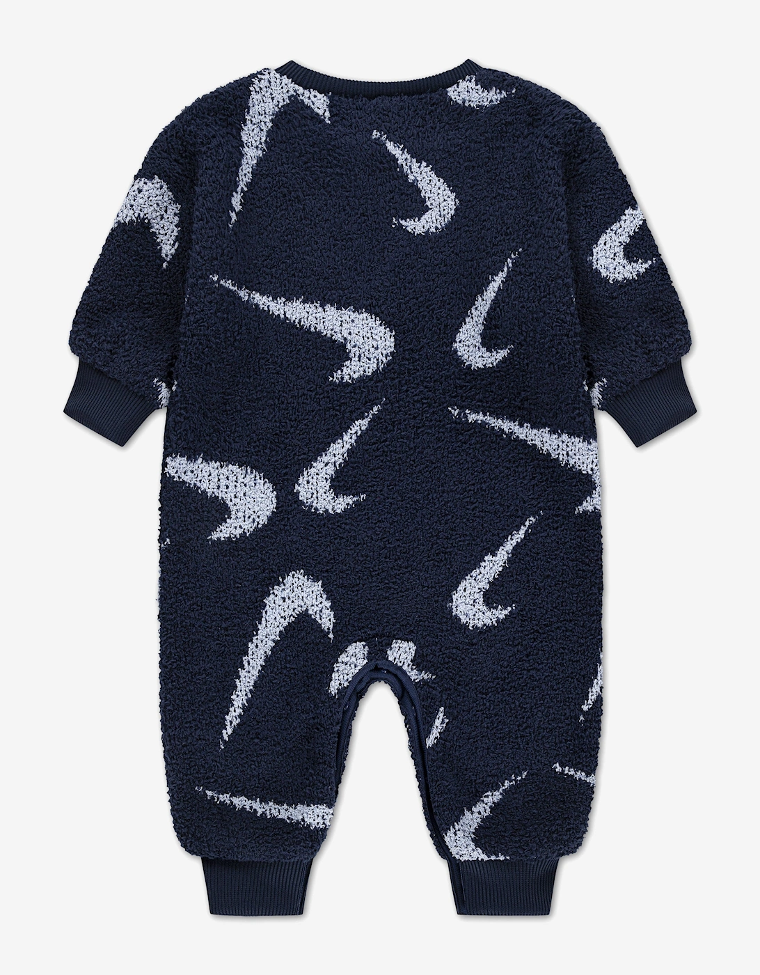 Baby Boucle Jacquard Coverall in Navy