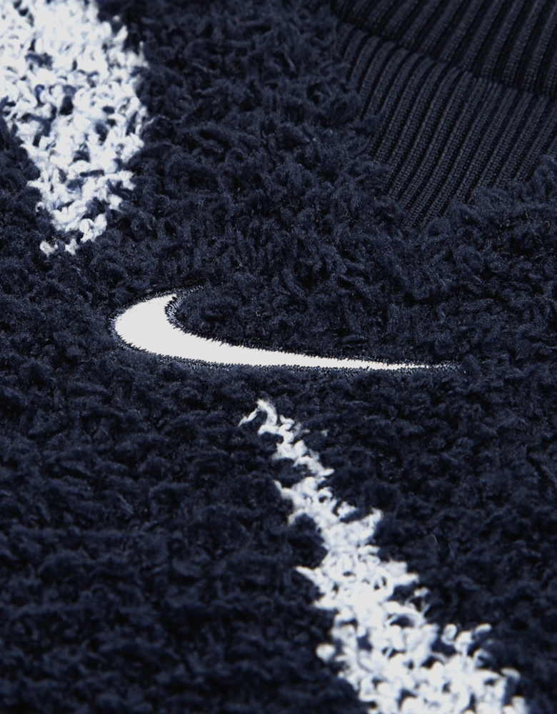 Baby Boucle Jacquard Coverall in Navy