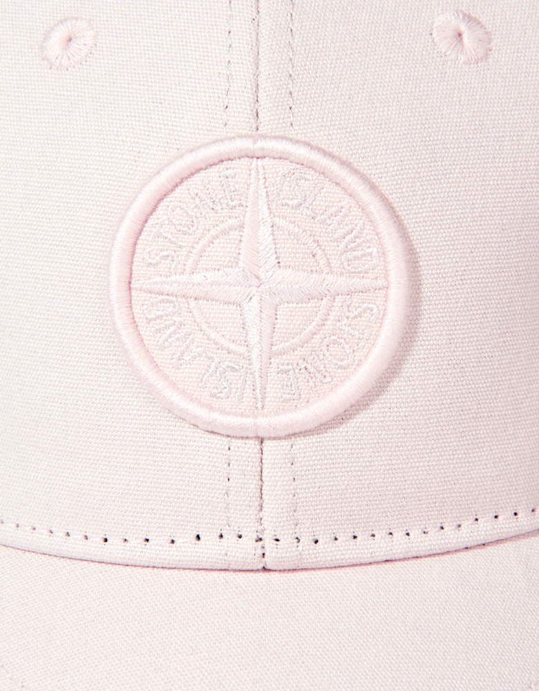 Boys Embroidered Compass Logo Cap in Pink