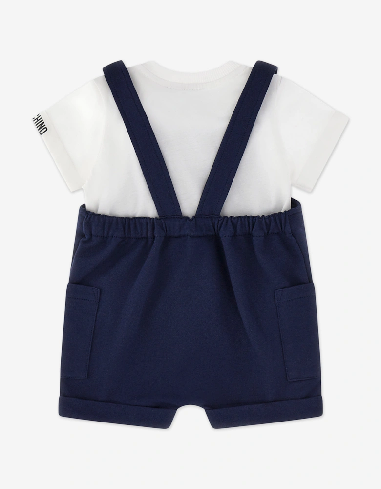Baby Boys T-Shirt and Dungarees Set in Navy