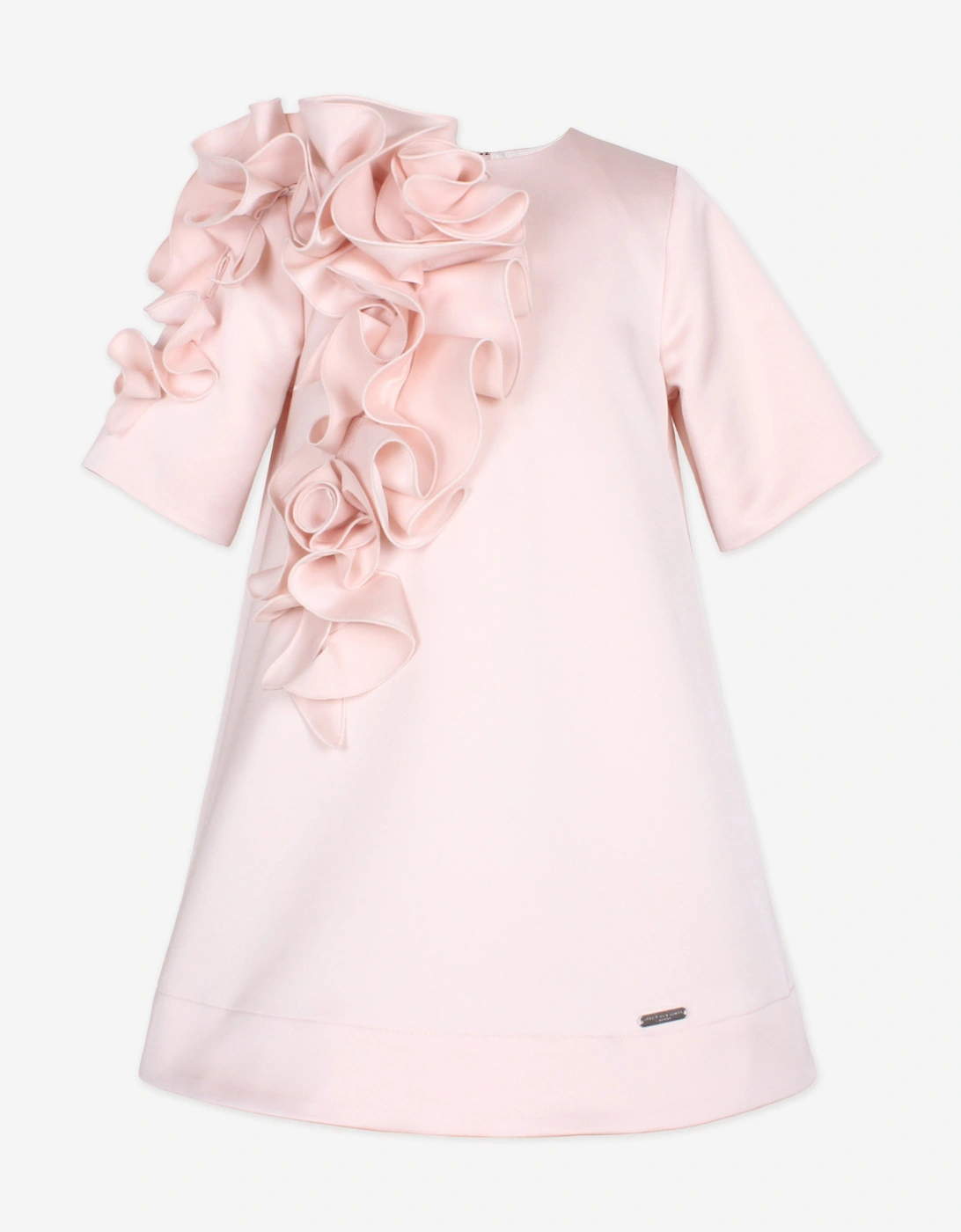 Girls Satin Orchard Dress in Pink, 7 of 6