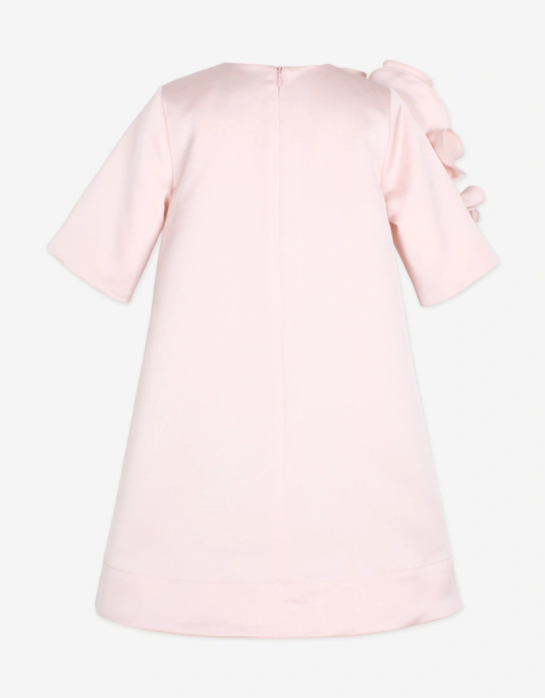 Girls Satin Orchard Dress in Pink