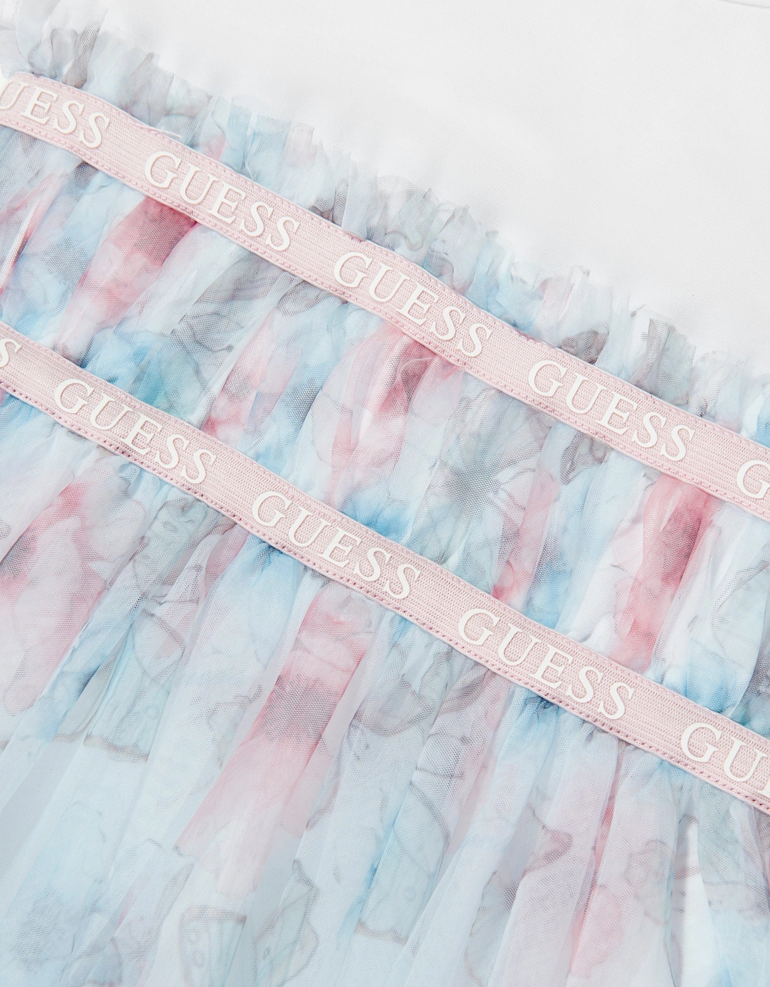 Girls Butterfly Collage Dress in Blue