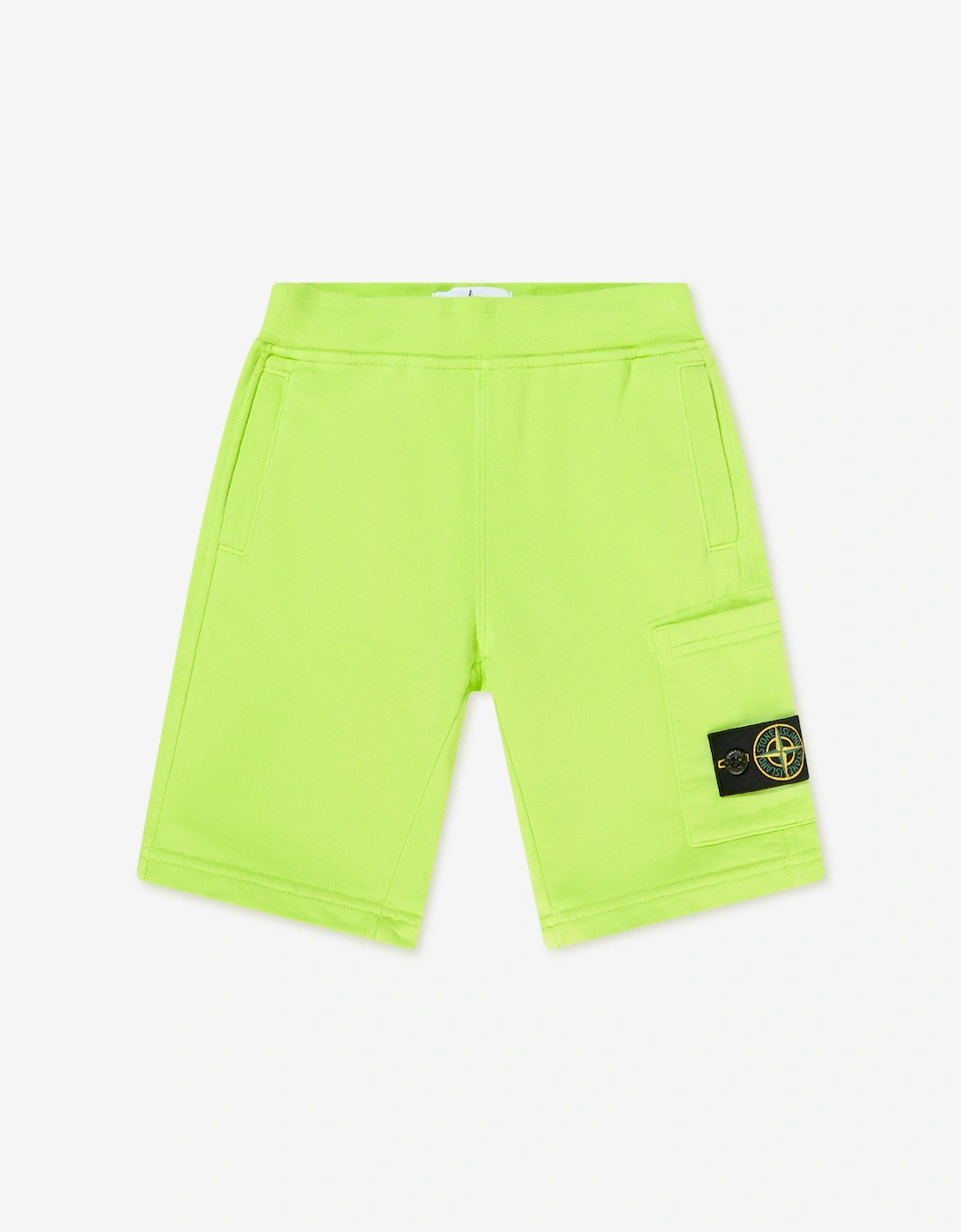 Stone Island Boys Green Logo Pocket Shorts In - Size: 2 Years Kids