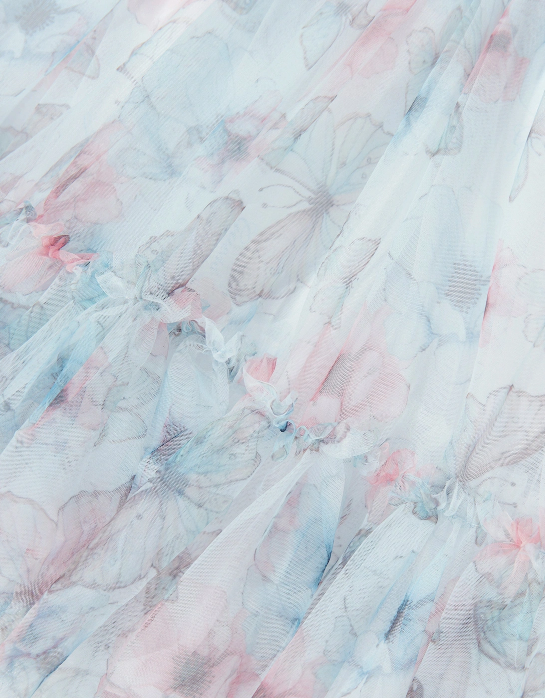 Girls Butterfly Collage Dress in Blue