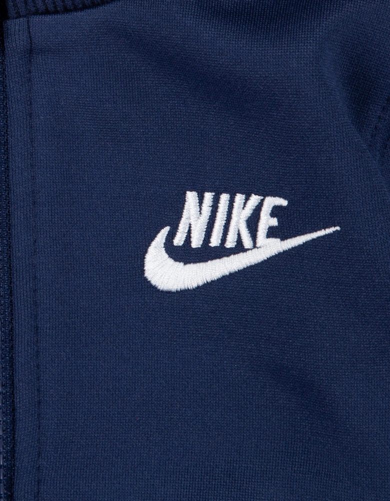 Kids Full Zip With Logo Tape Tracksuit in Navy