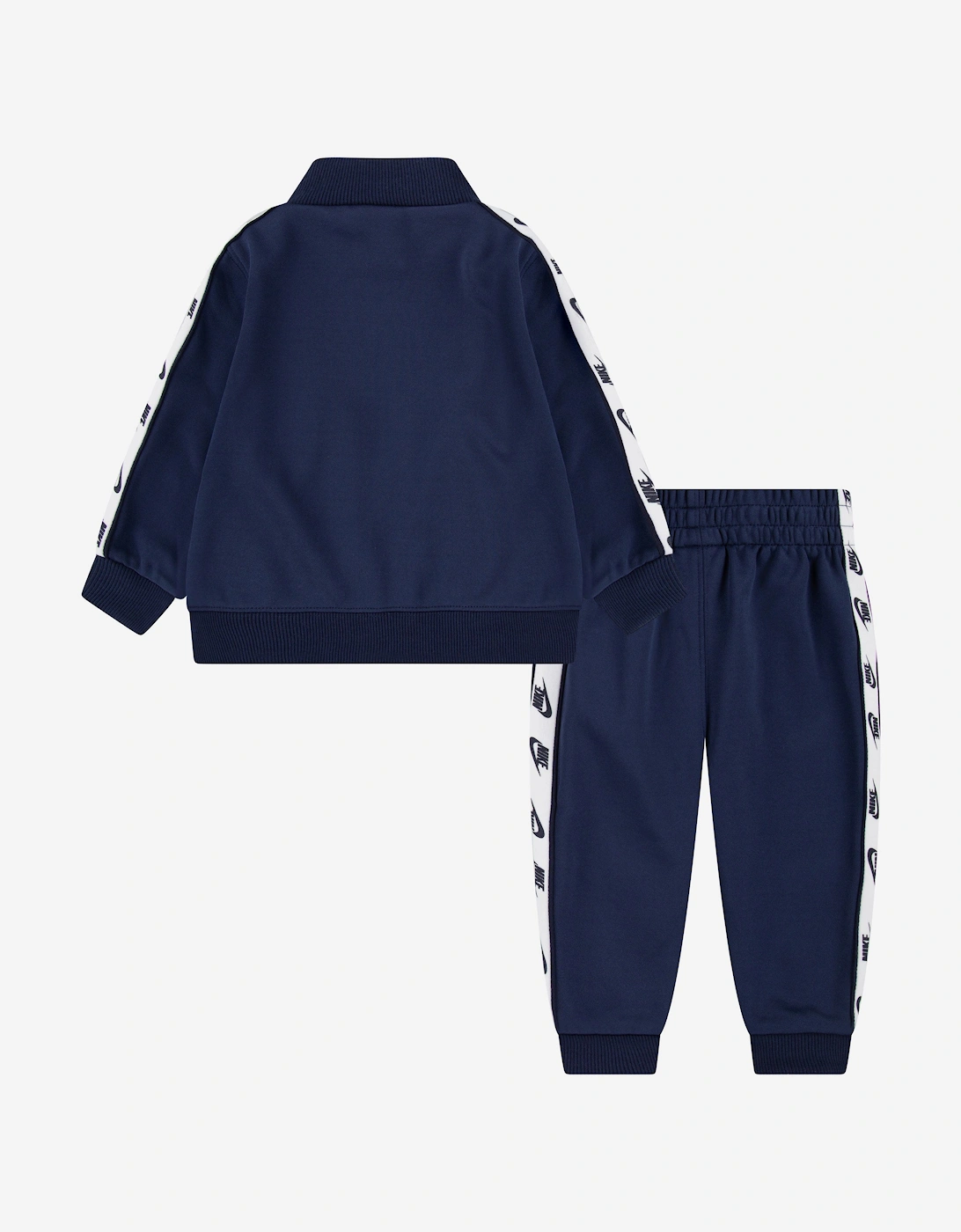 Kids Full Zip With Logo Tape Tracksuit in Navy