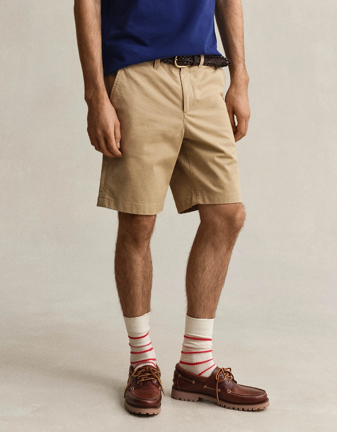 Mens Regular Fit Classic Chino Shorts - 248 Dark Khaki, 4 of 3
