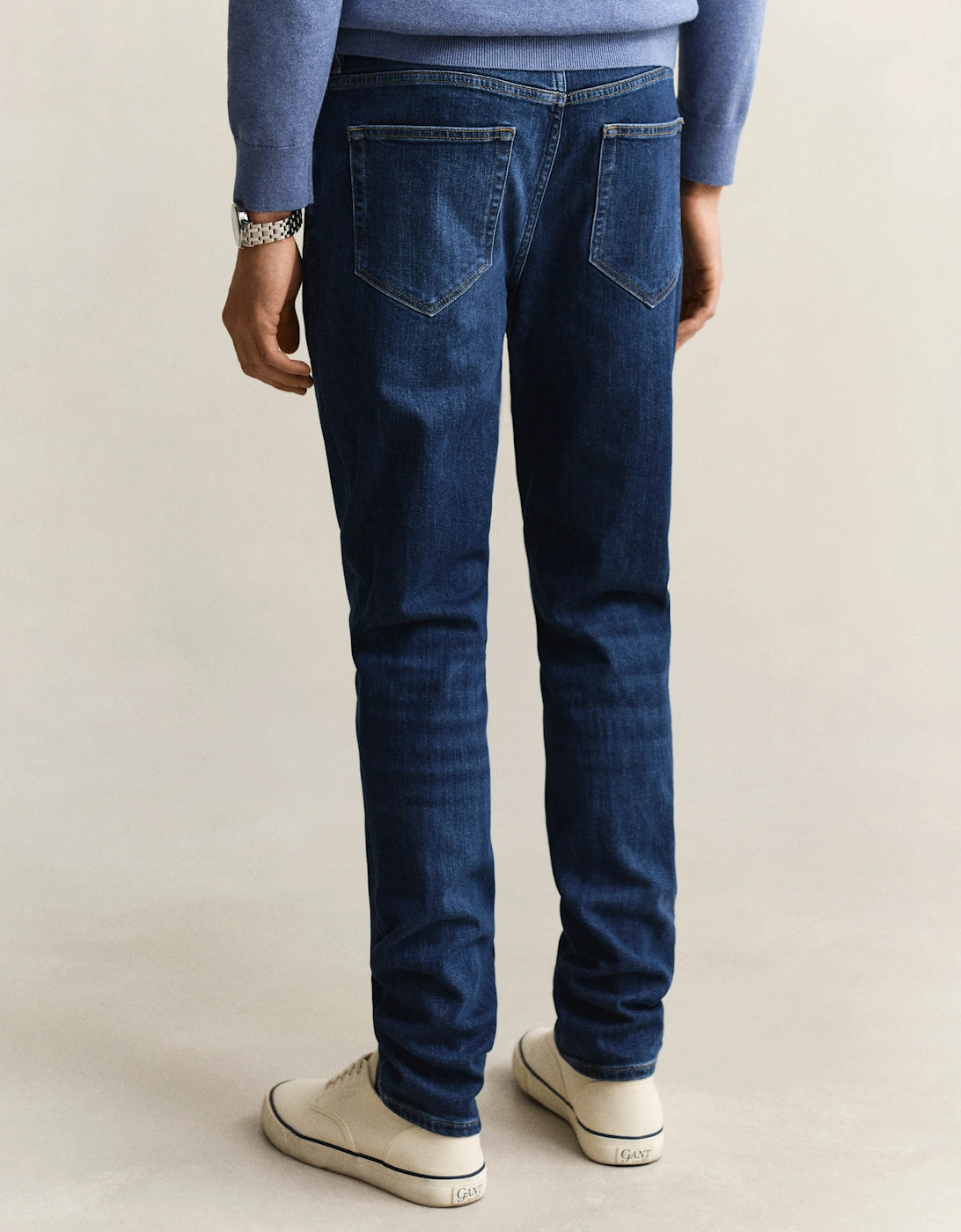 Mens Slim Fit Jeans - 971 Mid Blue Worn In