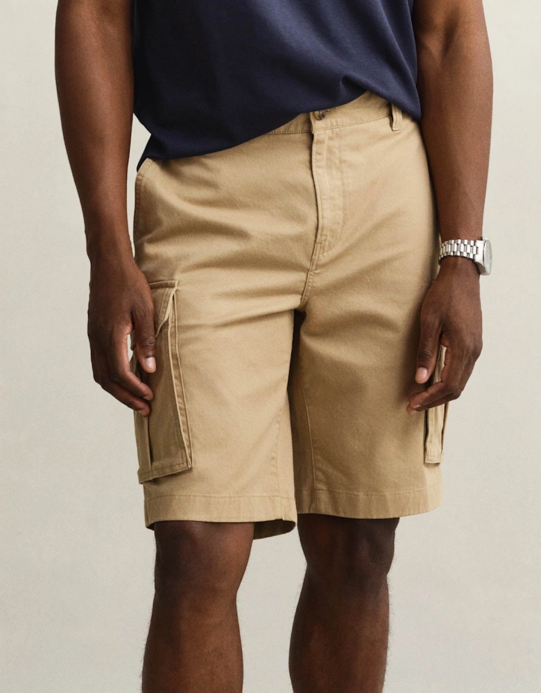 Mens Regular Fit Classic Cargo Shorts - 248 Dark Khaki