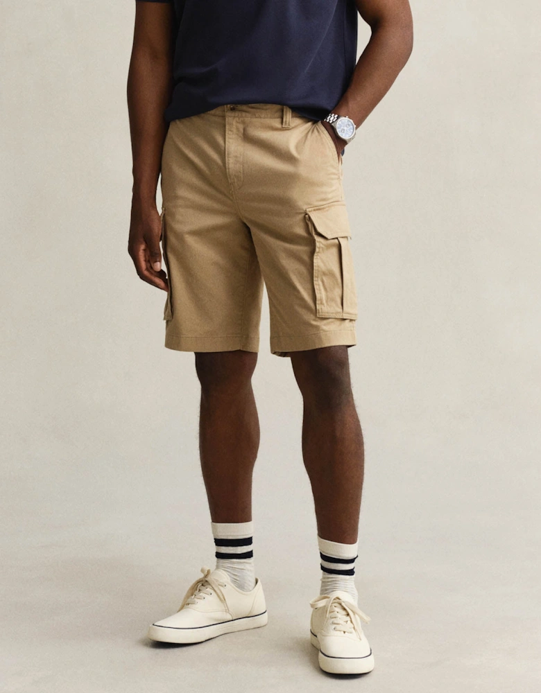 Mens Regular Fit Classic Cargo Shorts - 248 Dark Khaki