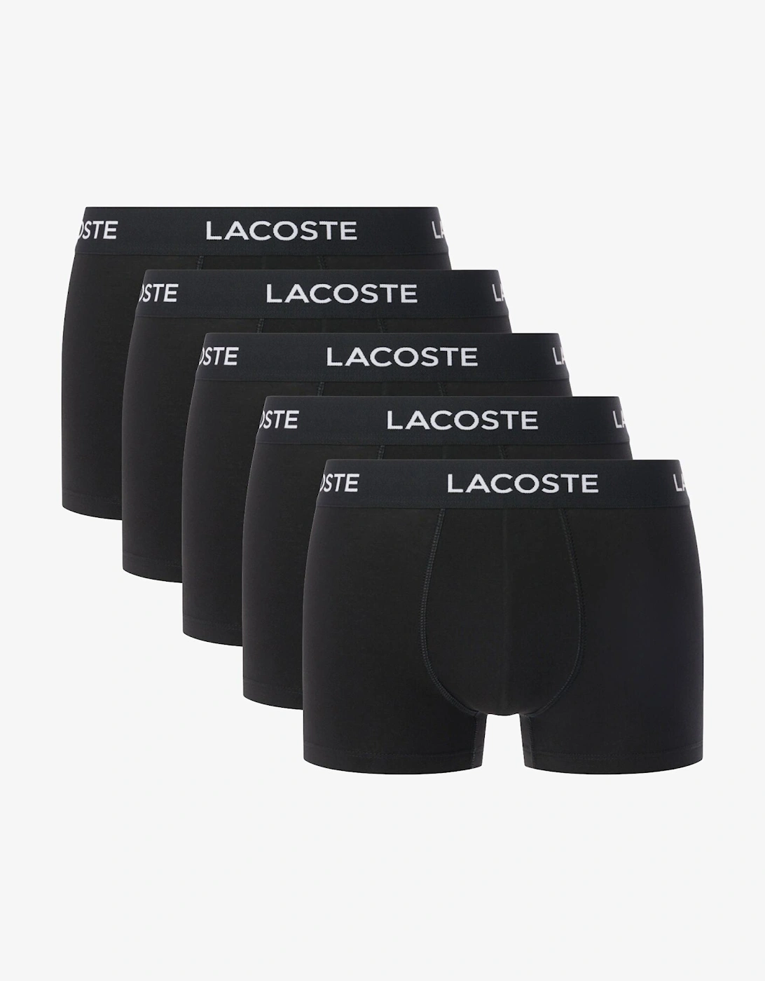 Men's Lacoste 5-Pack Mens Trunks - Black 031 - Size, 33/32/32