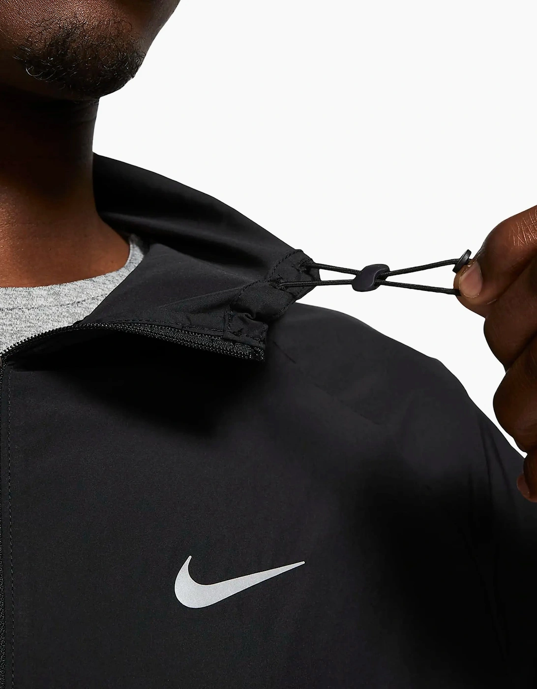 Miler Repel Windbreaker Men's Jacket with Hood Black