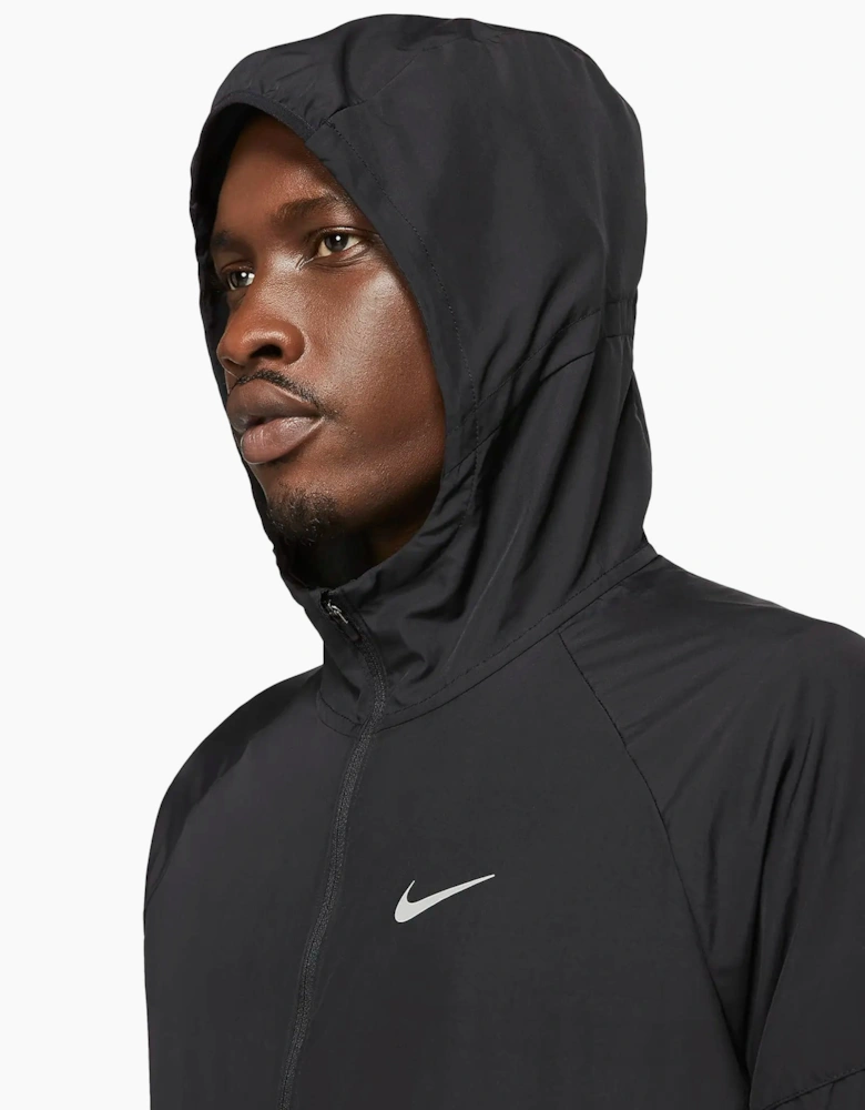 Miler Repel Windbreaker Men's Jacket with Hood Black