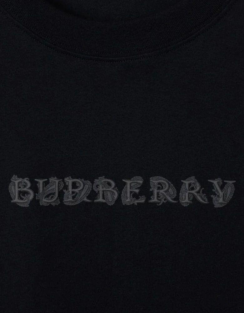 Paisley Logo Coal Black T-Shirt