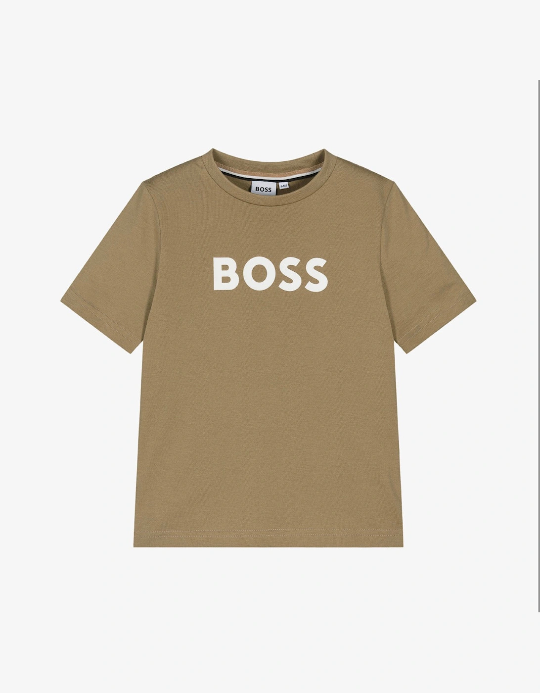 Hugo Boss Unisex Tan Boss Boys Stone T Shirt J52711 - Size: 12Y Kids