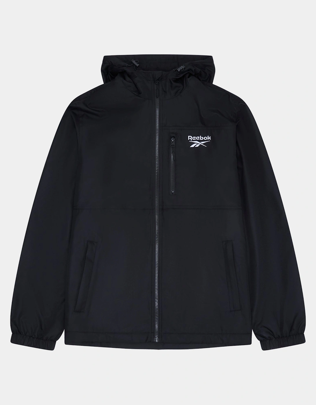 Reebok Men's Black Rb1540 Windbreaker - Size: Regular/36