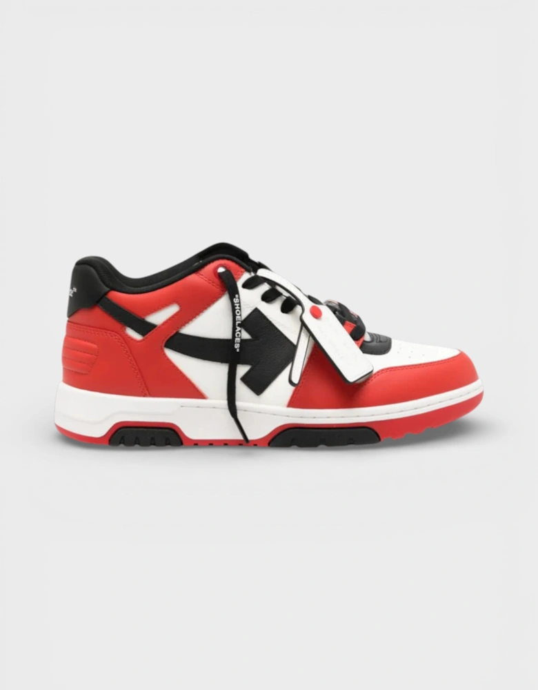 Out Of Office Leather Sneakers Red Black