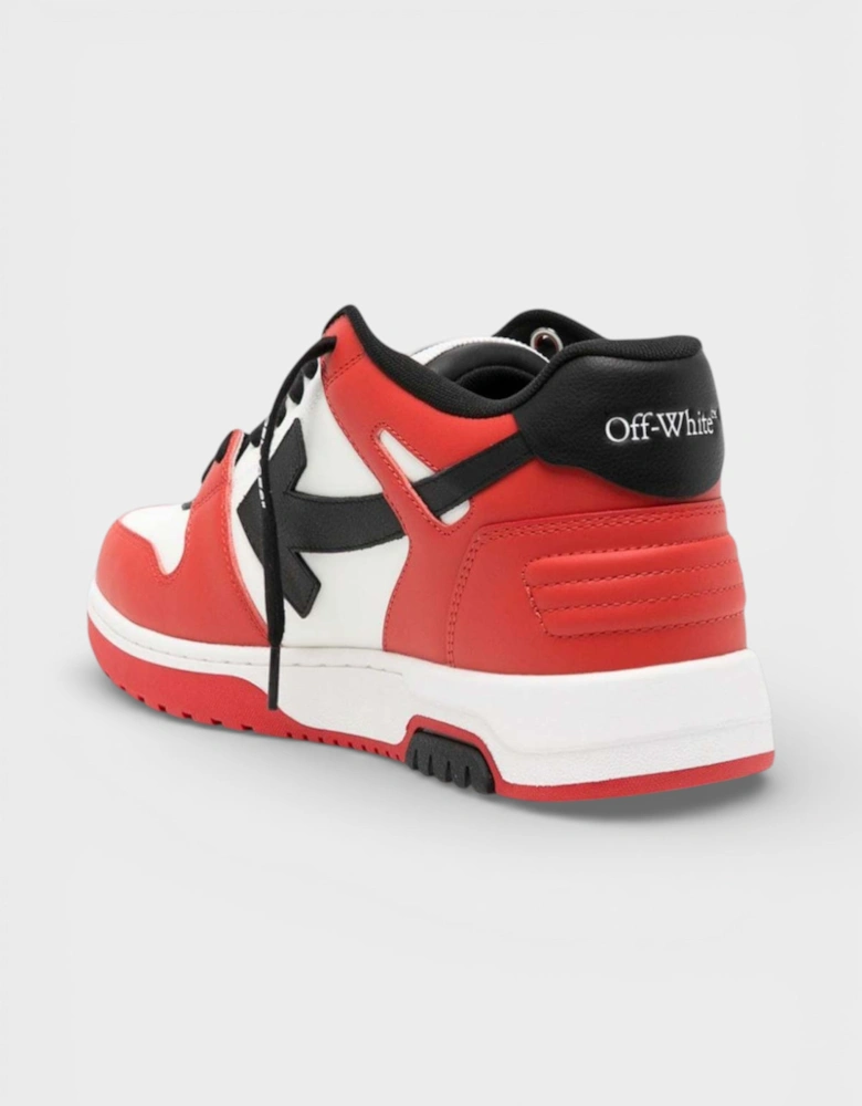 Out Of Office Leather Sneakers Red Black