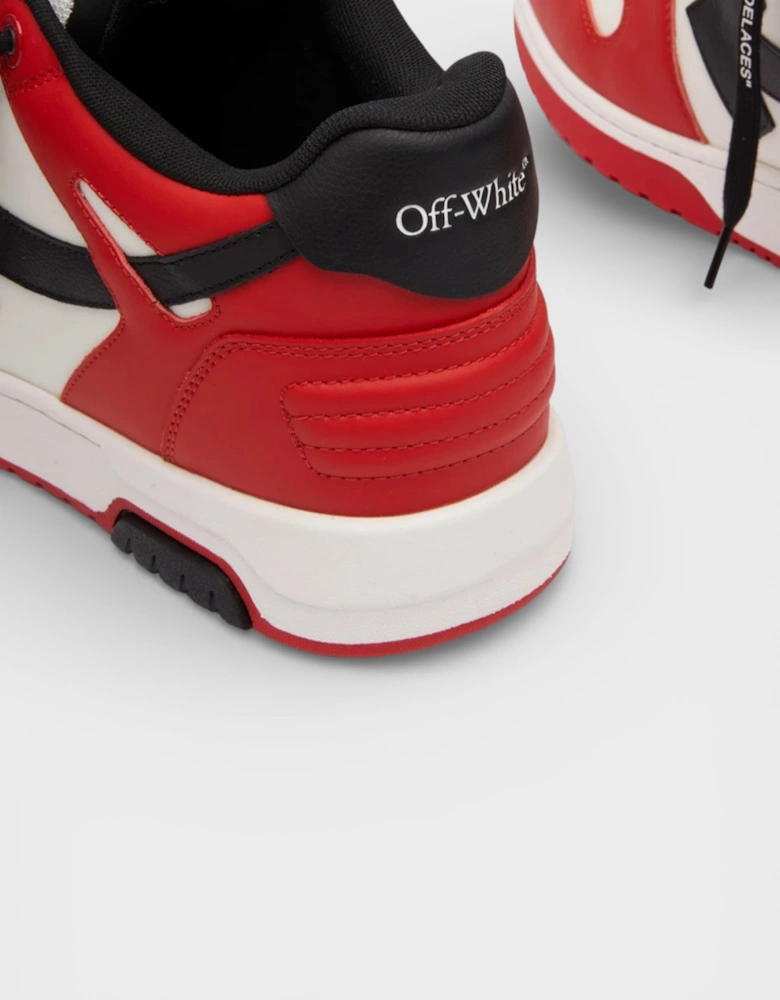 Out Of Office Leather Sneakers Red Black