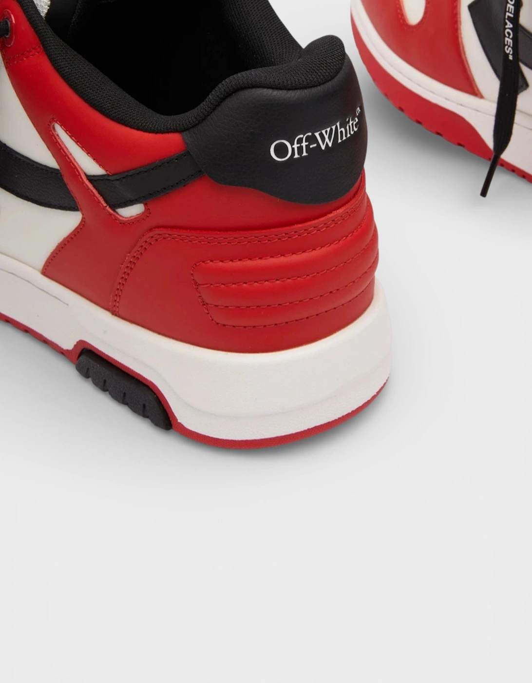 Out Of Office Leather Sneakers Red Black