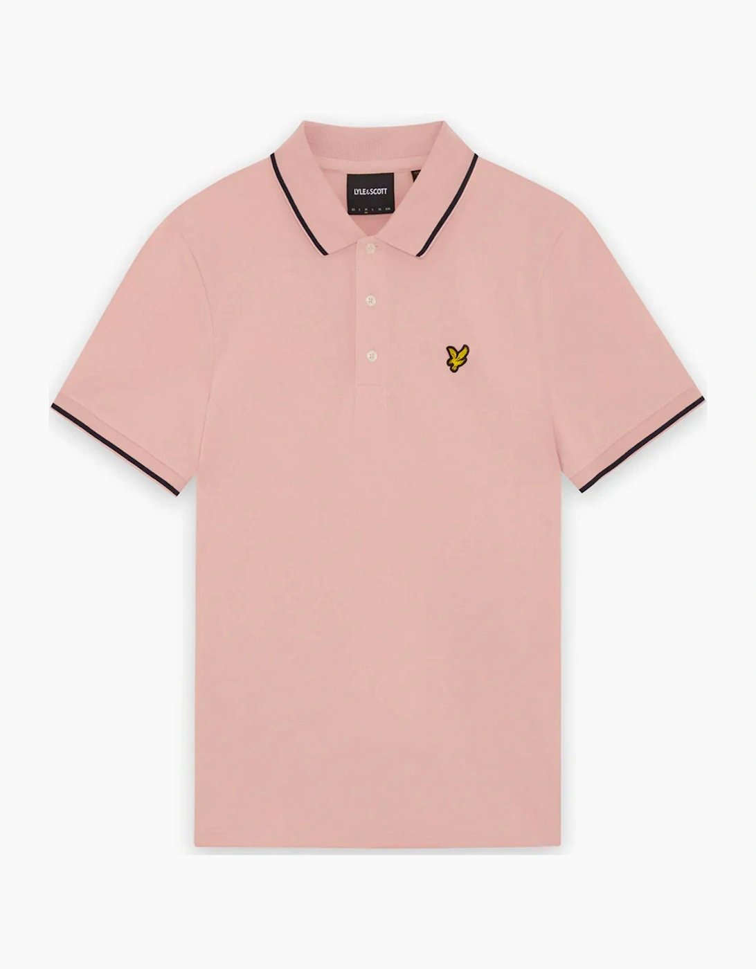 Lyle & Scott Tipped Polo Shirt Pink Grapefruit, 5 of 4
