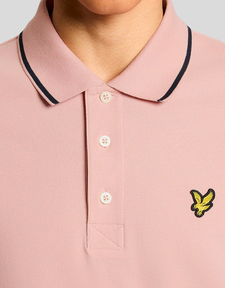 Lyle & Scott Tipped Polo Shirt Pink Grapefruit
