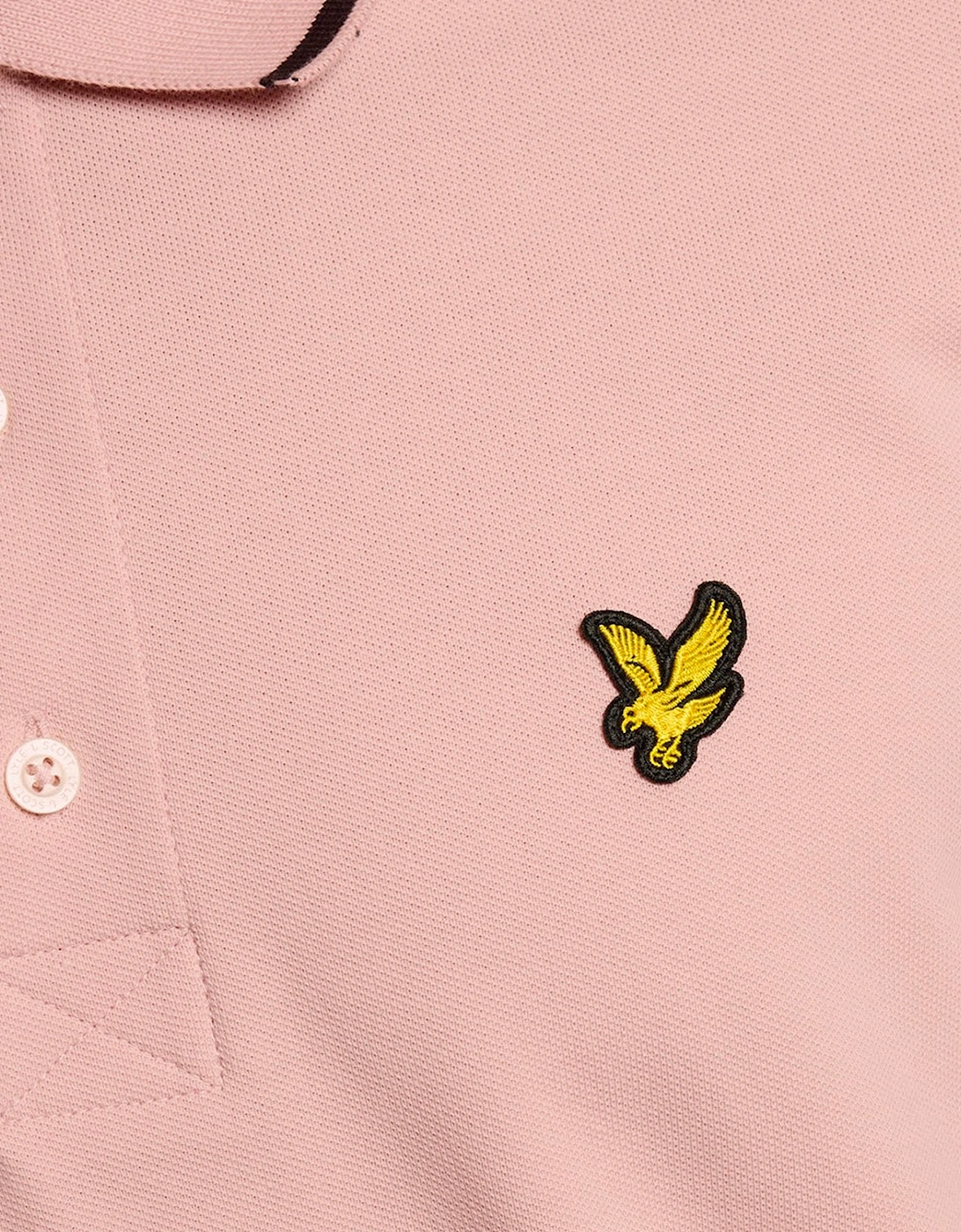 Lyle & Scott Tipped Polo Shirt Pink Grapefruit