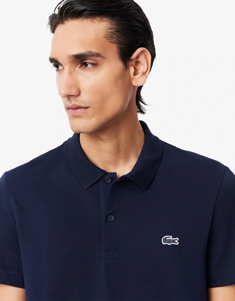 Short Sleeved Mens Polo Shirt - Navy Blue 166