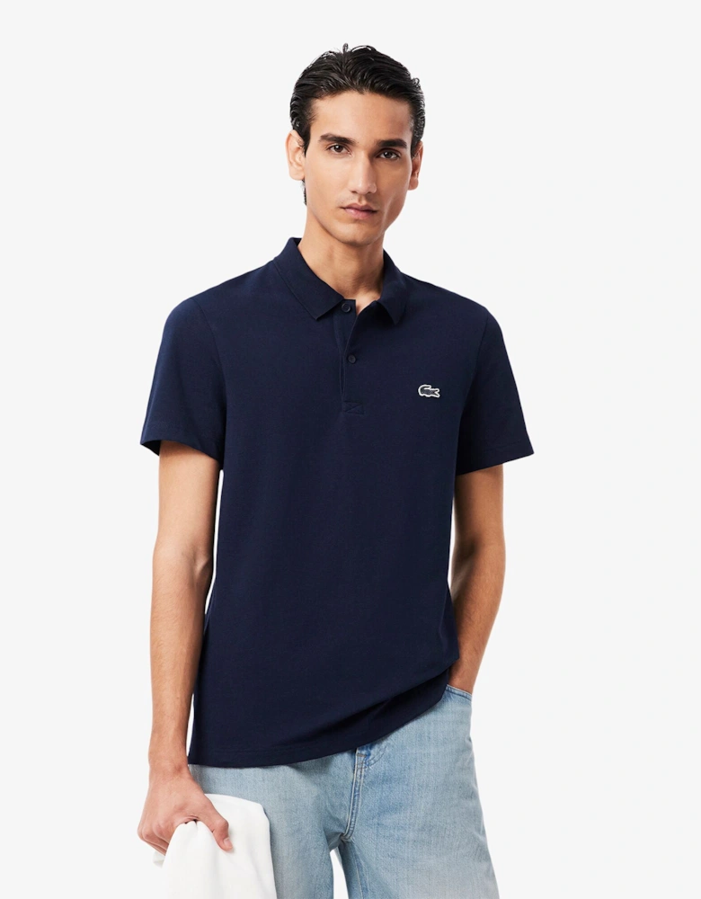 Short Sleeved Mens Polo Shirt - Navy Blue 166