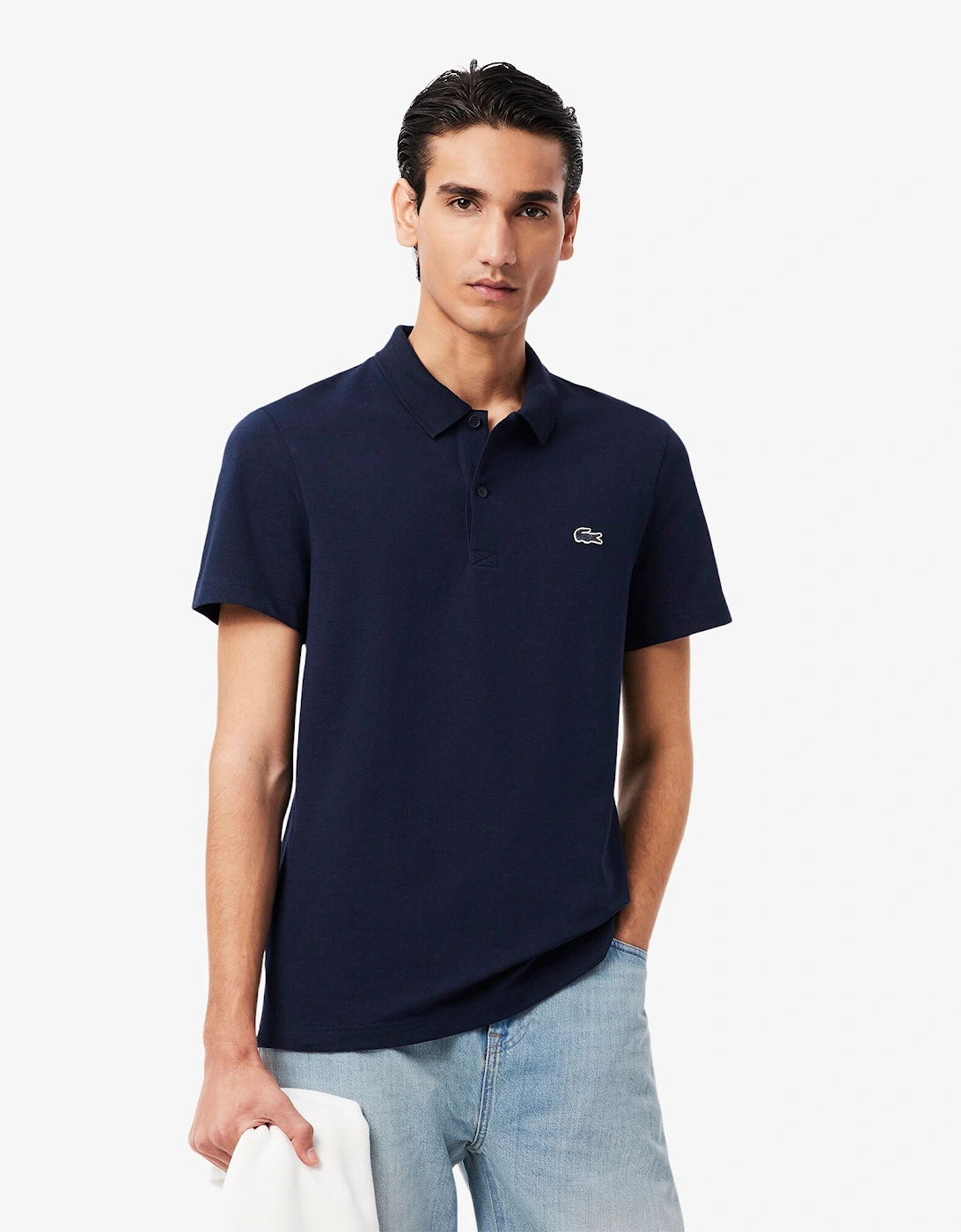 Lacoste Men's Navy Short Sleeved Polo Shirt - Blue 166  38 M