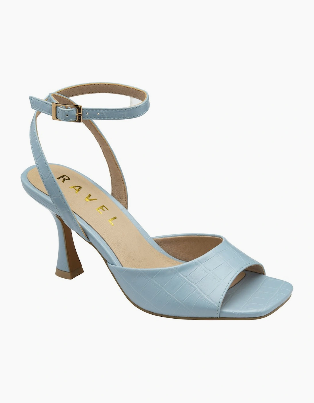 Ravel Women's Pale Blue Croc Pu Holms Sandals - Size 6