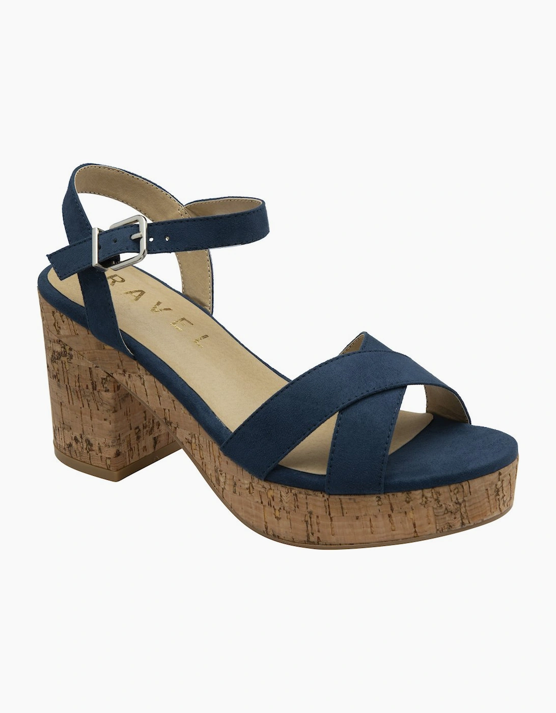 Ravel Women's Navy Ghent Heeled Sandals - Size: 6