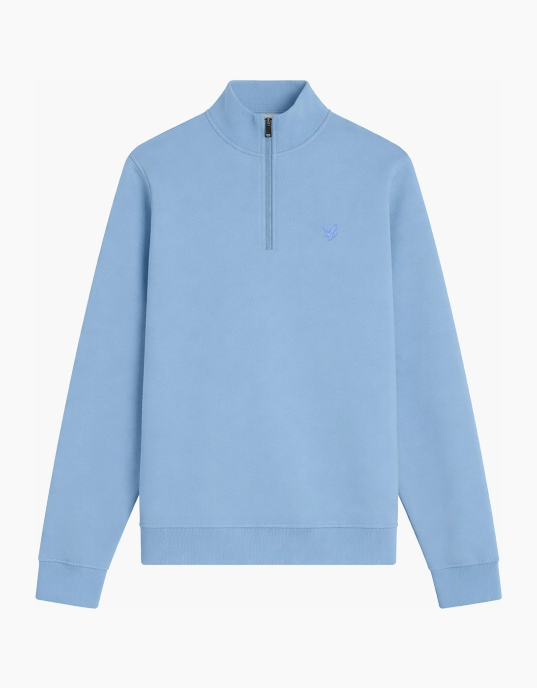 Lyle & Scott Superfine Quarter Zip Sweatshirt Airy Blue, 2 of 1