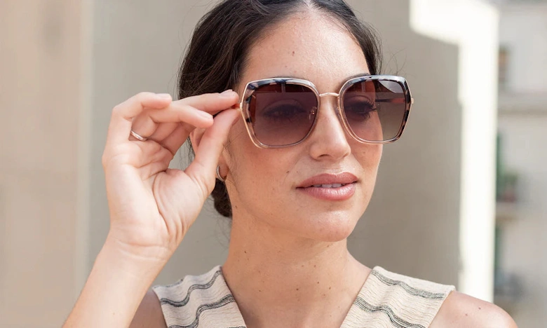 Olivia Retro Trendy Sunglasses In Topaz