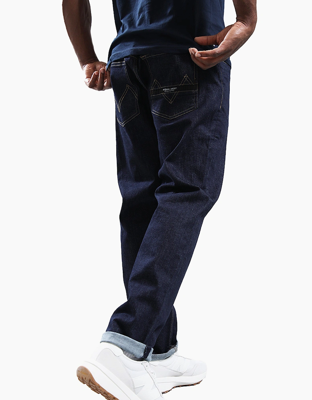 Marshall Artist Men's Navy Marshall Fit Denim Jeans Indigo Rinse - Size: 36/32