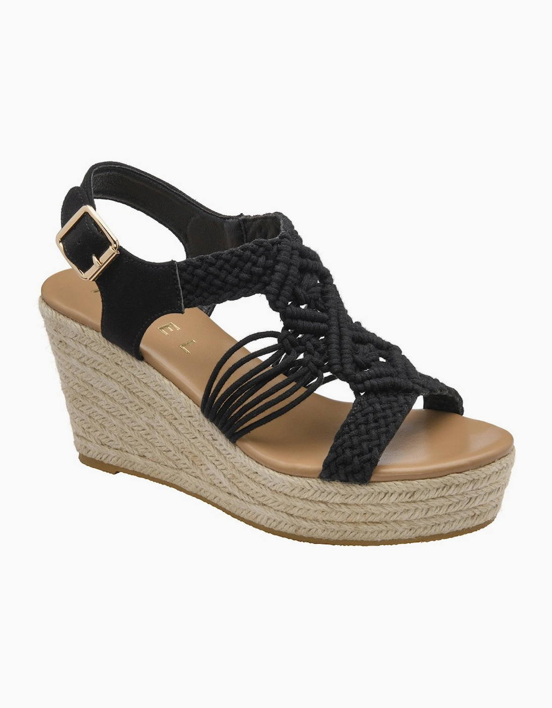 Ravel Women's Black Kennley Wedge Sandals - Size 7