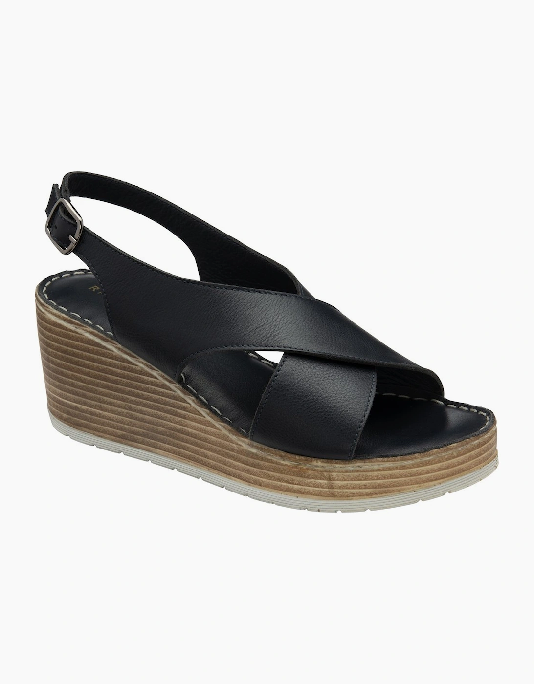 Ravel Women's Navy Branton Wedge Sandals - Size 4