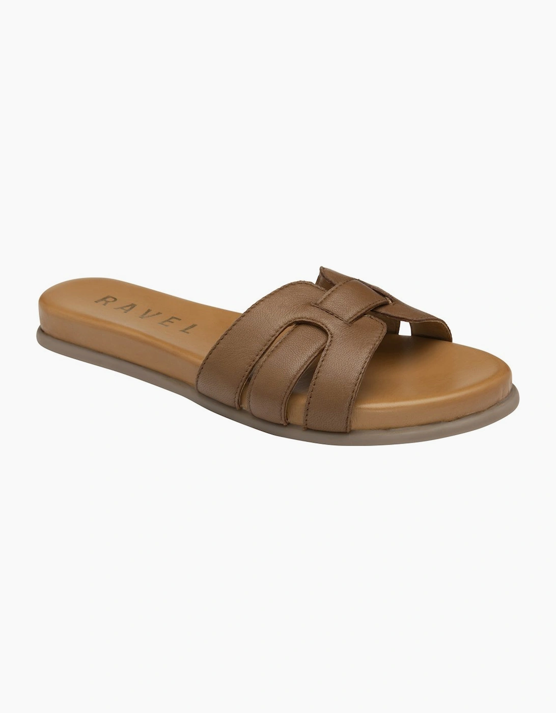 Ravel - Women's Slider Sandals - Leather - Brown - Size 6