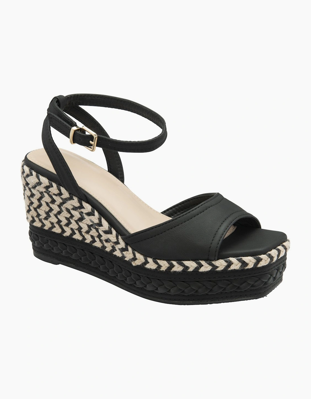 Ravel Women's Black Canning Wedge Sandals - Size 3