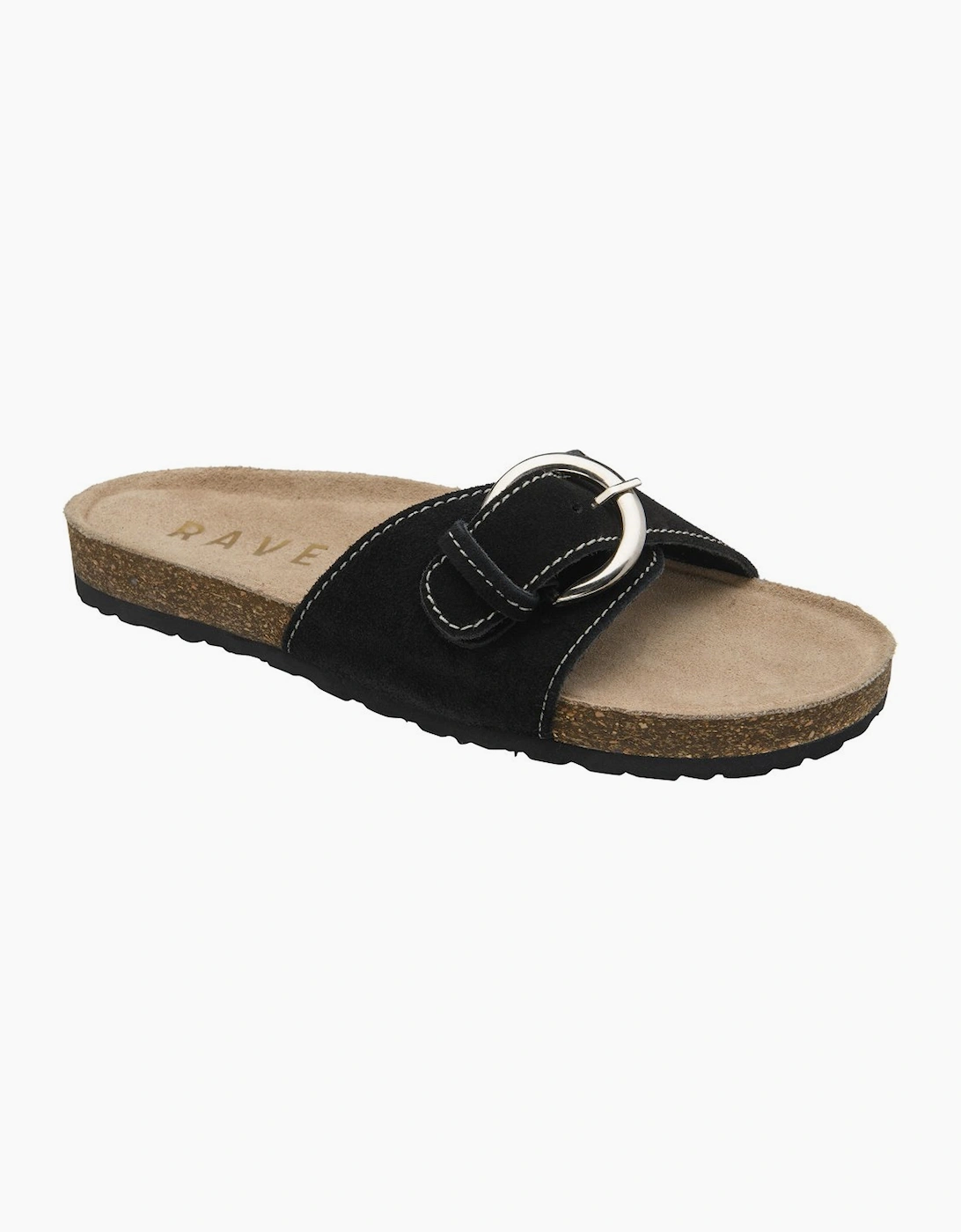 Ravel Women's Black Salton Slider Sandals - : Size 3