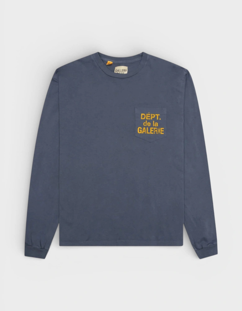 Dept De LA Galerie L/S Pocket Tee Navy