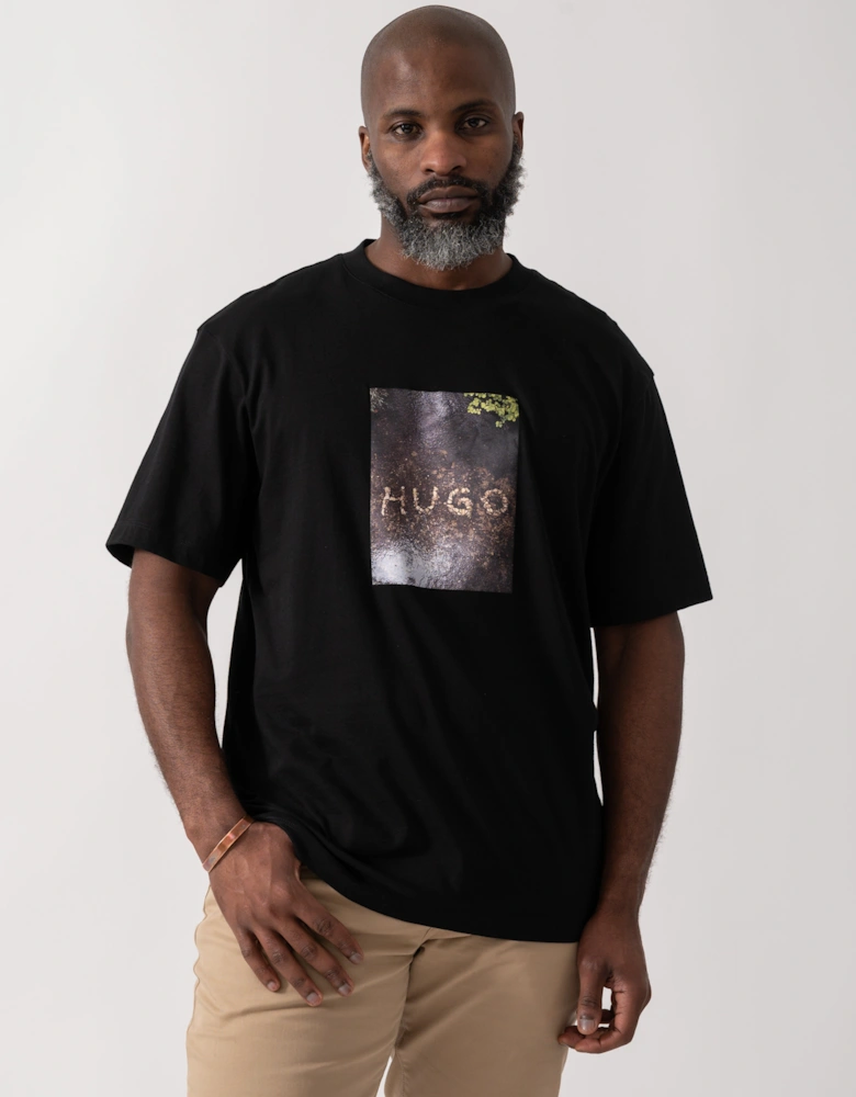 HUGO Doreston Mens Graphic T-Shirt - Black 001